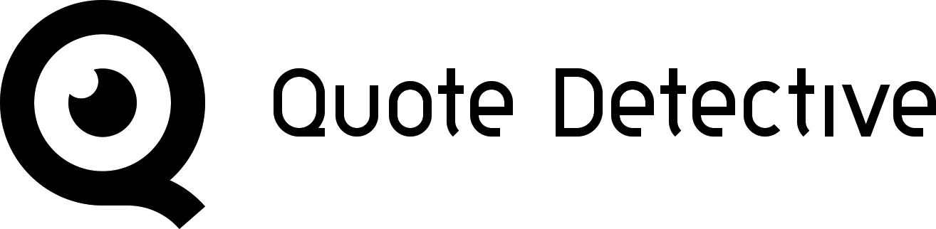 Quote Detective logo for our about us page